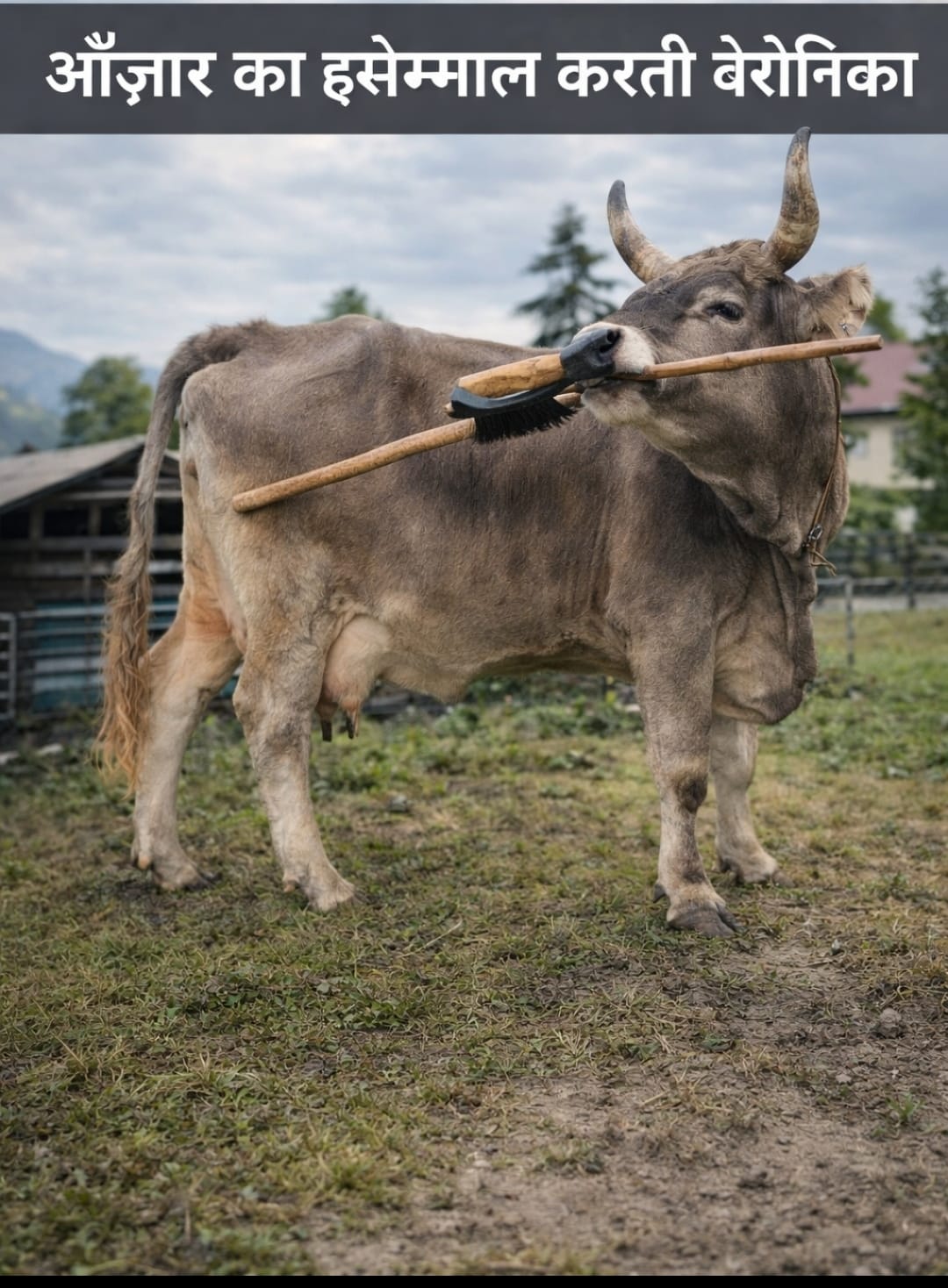 विज्ञान की दुनिया में अनोखा चमत्कार: औज़ार इस्तेमाल करने वाली पहली गाय “वेरोनिका”