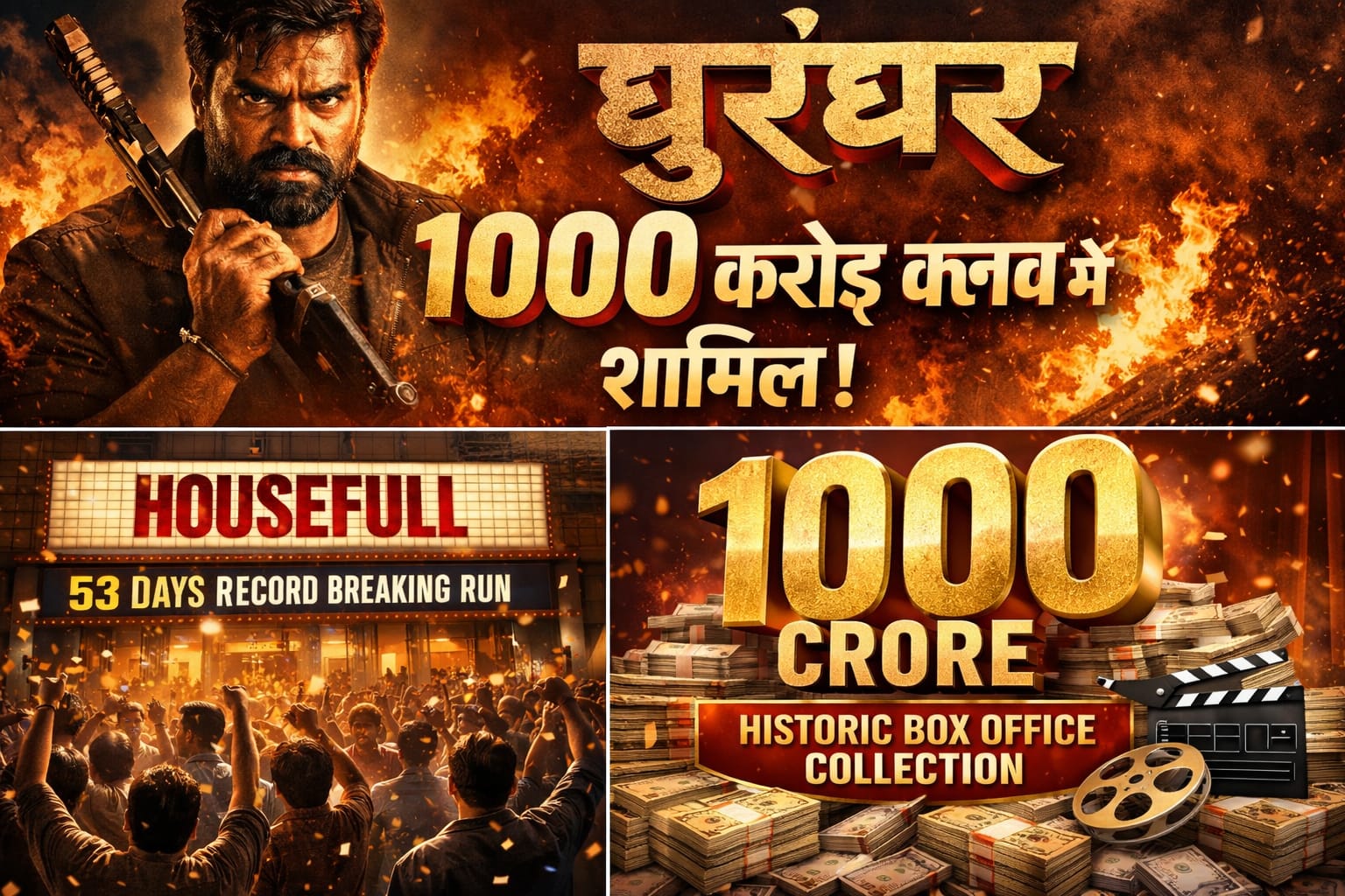 53वें दिन भी बॉक्स ऑफिस पर धुरंधर का जलवा, 1000 करोड़ क्लब में एंट्री करने वाली पहली हिंदी फिल्म