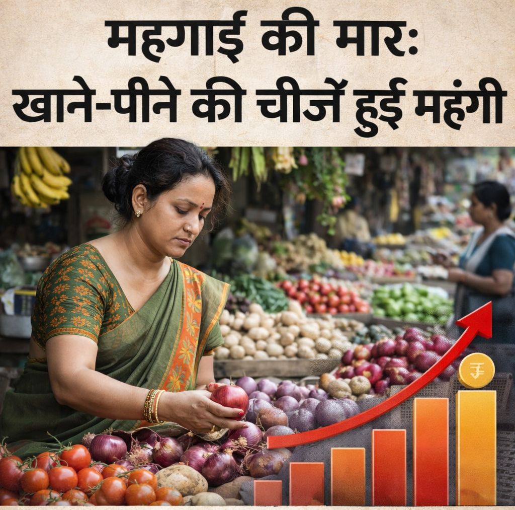 फरवरी में बढ़ी महंगाई, खाने-पीने की चीज़ों ने बढ़ाई लोगों की चिंता