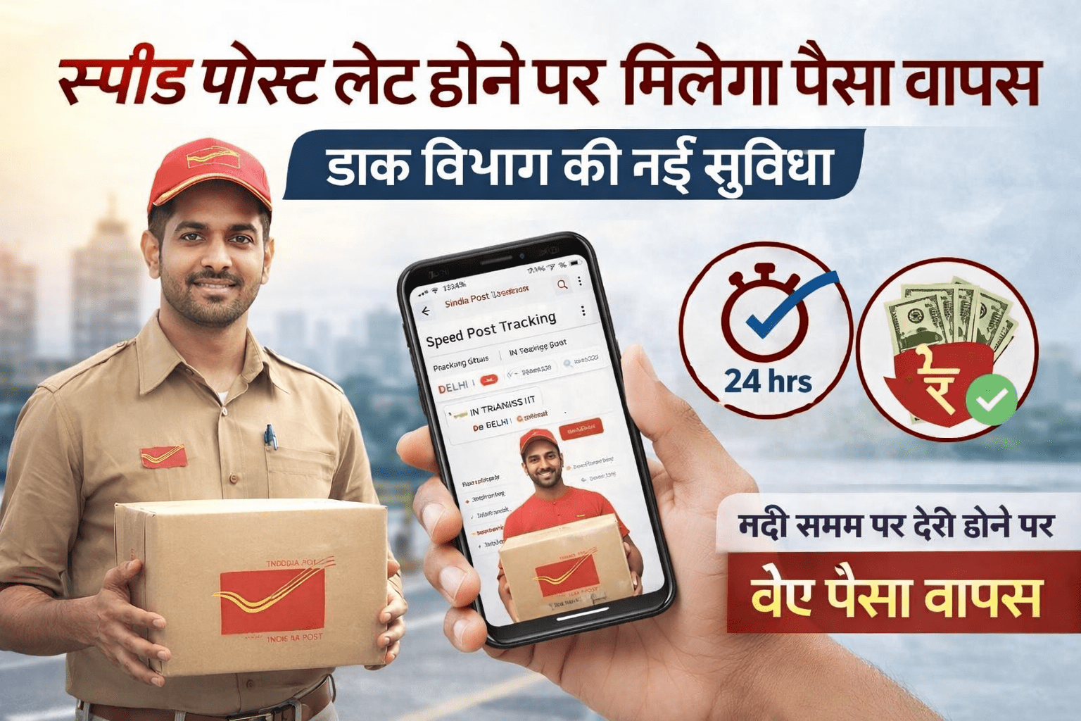 स्पीड पोस्ट में देरी पर अब मिलेगा पैसा वापस, डाक विभाग की नई सेवाओं से बढ़ी उम्मीद