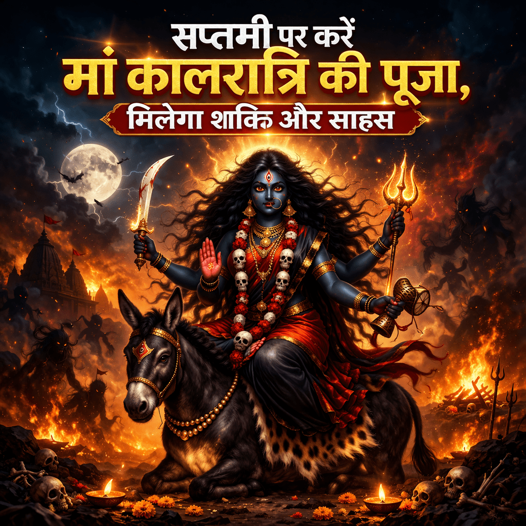 सप्तमी पर करें मां कालरात्रि की पूजा, मिलेगा शक्ति और साहस