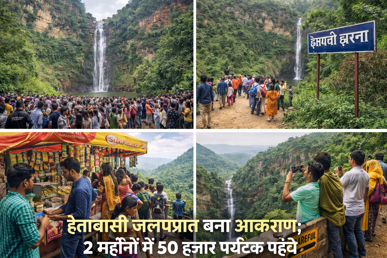 हेतावासी जलप्रपात बना पर्यटकों की पहली पसंद, दो महीनों में पहुंचे 50 हजार से अधिक लोग