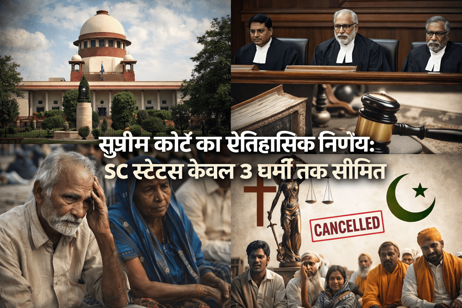 सुप्रीम कोर्ट का बड़ा फैसला: धर्म परिवर्तन पर खत्म होगा SC दर्जा