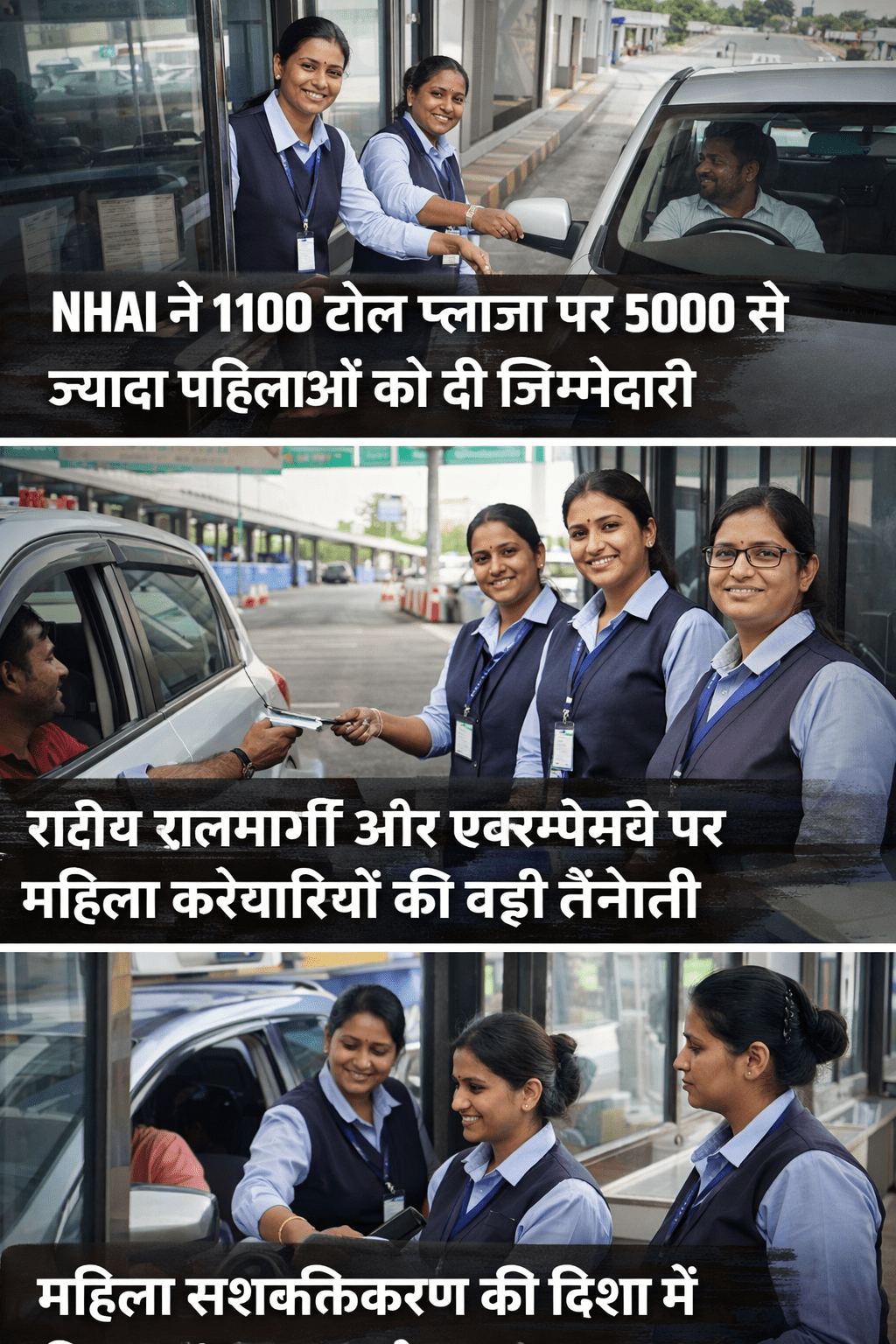 देशभर के टोल प्लाजा पर महिलाओं की बढ़ती भागीदारी, NHAI ने 5,000 से अधिक महिला कर्मचारियों को दी जिम्मेदारी