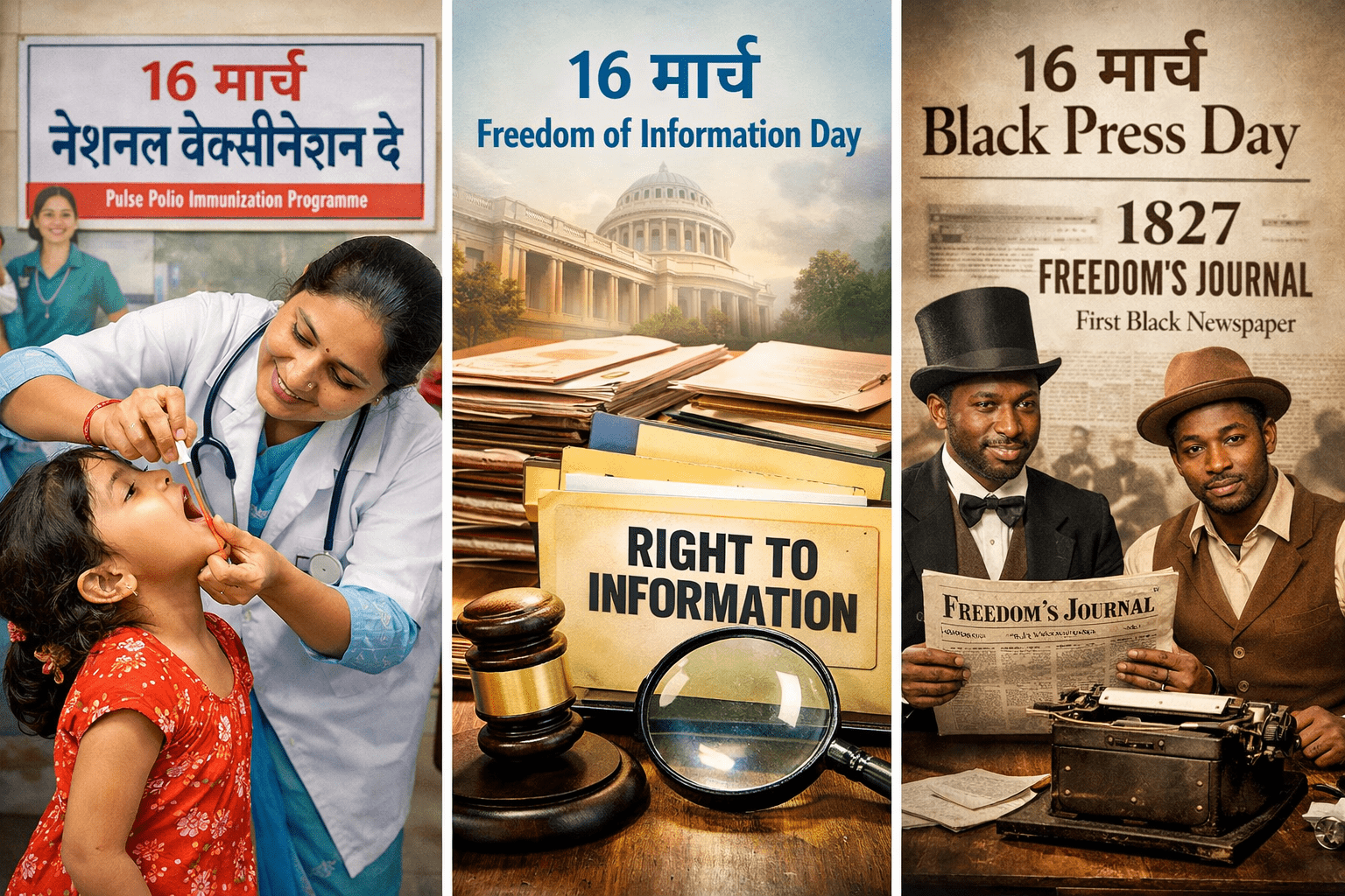 16 मार्च का खास दिन: टीकाकरण जागरूकता और सूचना के अधिकार की याद