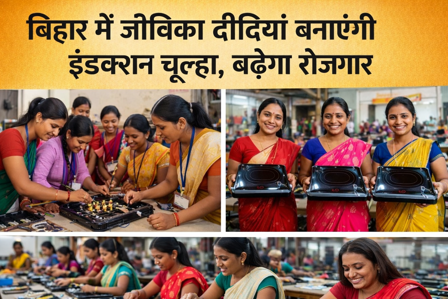 बिहार में जीविका दीदियों को मिला नया अवसर: इंडक्शन चूल्हा बनाकर बढ़ेंगी आत्मनिर्भरता की ओर