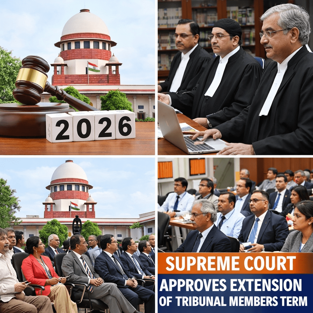 सुप्रीम कोर्ट ने ट्रिब्यूनल सदस्यों के कार्यकाल बढ़ाने को दी मंजूरी, 8 सितंबर 2026 तक मिलेगा विस्तार