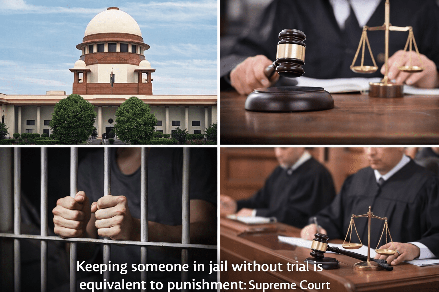 बिना ट्रायल लंबे समय तक जेल में रखना सजा के समान: सुप्रीम कोर्ट