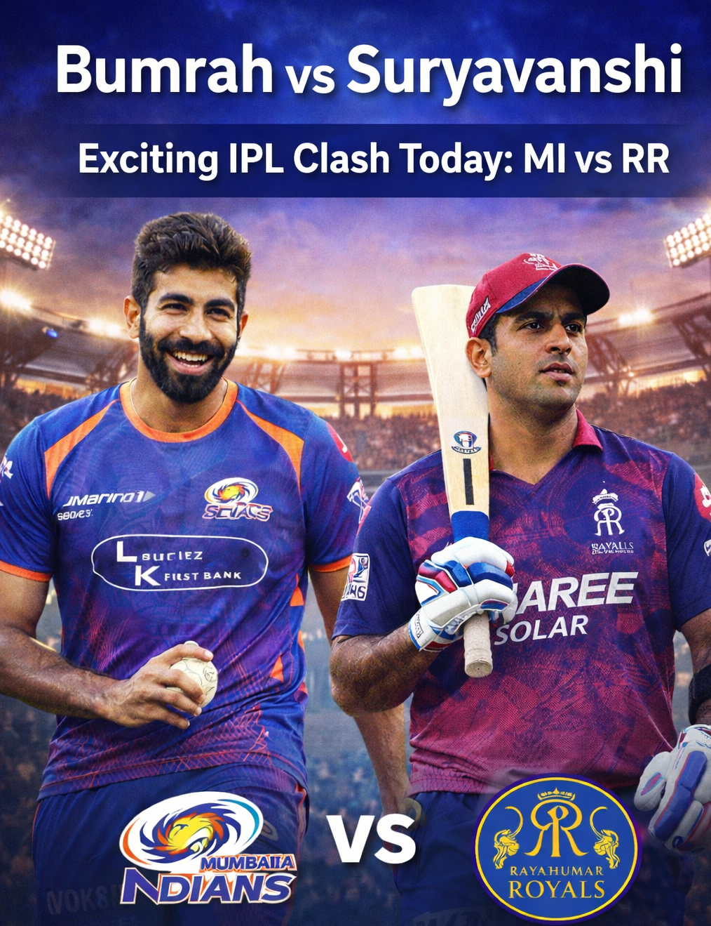 बुमराह बनाम सूर्यवंशी: IPL में रोमांचक टक्कर आज