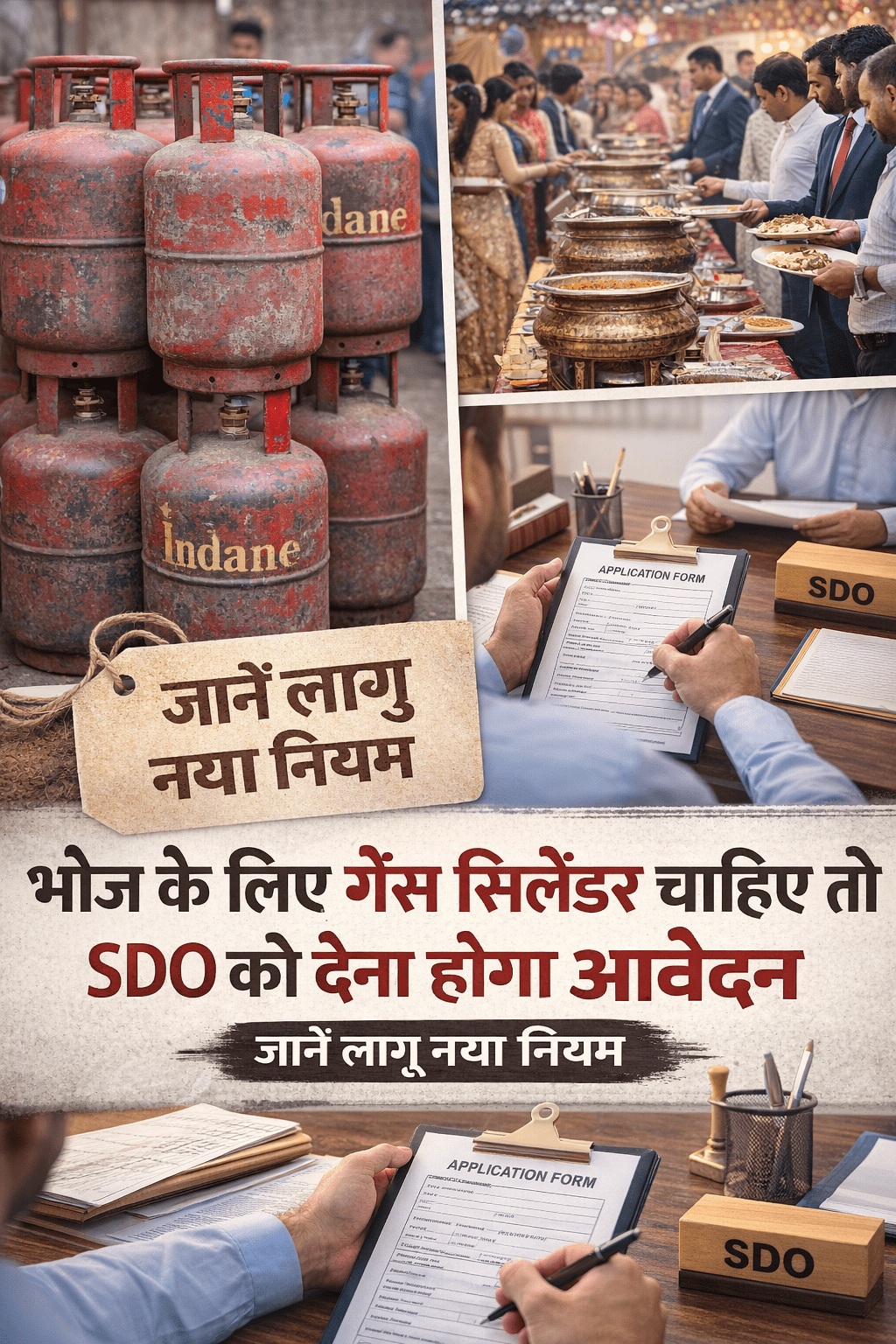 भोज के लिए गैस सिलेंडर चाहिए तो पहले देनी होगी सूचना, जानिए नई व्यवस्था