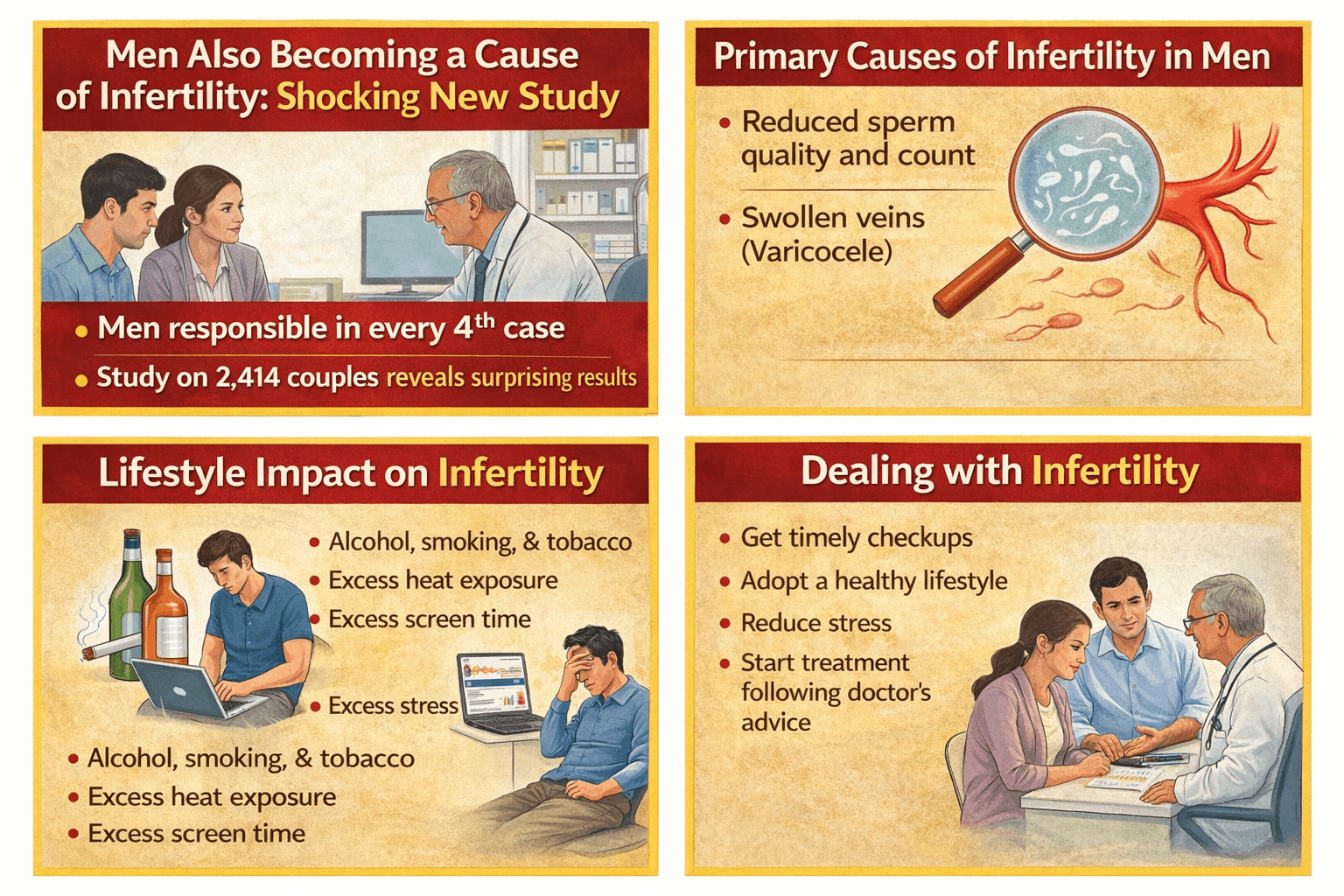 पुरुष भी बन रहे हैं बांझपन की बड़ी वजह, नई स्टडी में चौंकाने वाले खुलासे