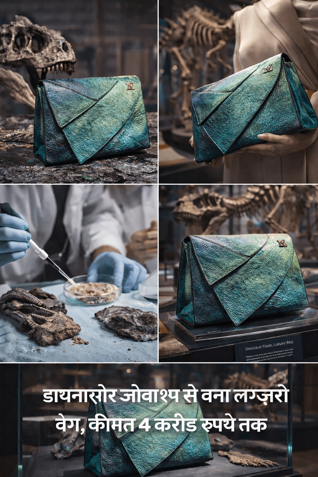 डायनासोर के जीवाश्म से बना लग्ज़री बैग, कीमत करोड़ों में!