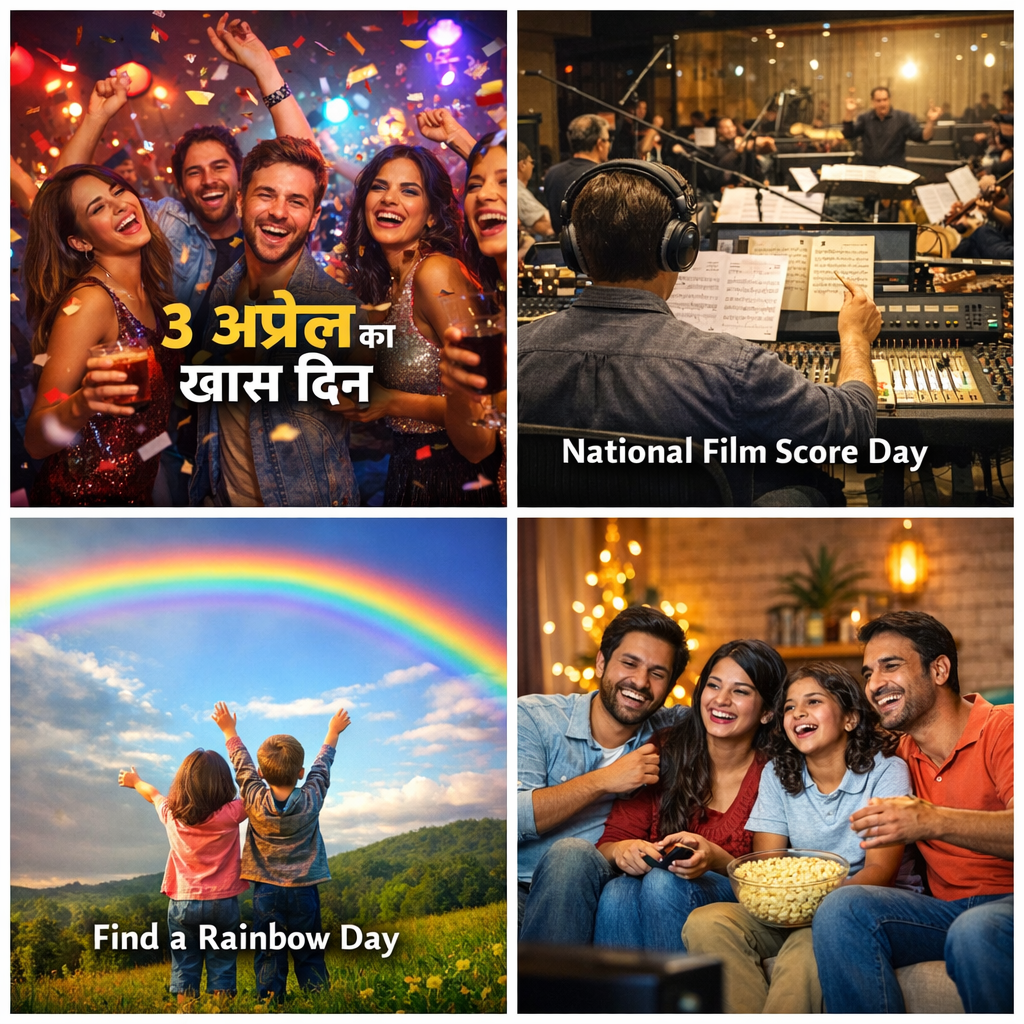 आज का खास दिन: 3 अप्रैल के सेलिब्रेशन में खुशियों का रंग