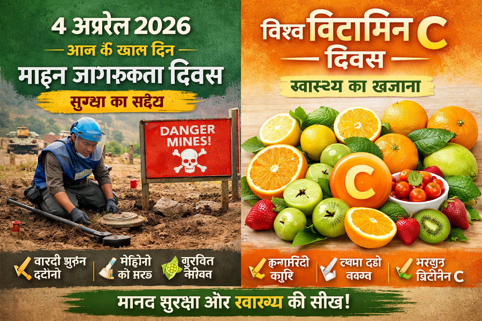 आज का खास दिन: 4 अप्रैल—मानव सुरक्षा और स्वास्थ्य जागरूकता का संदेश